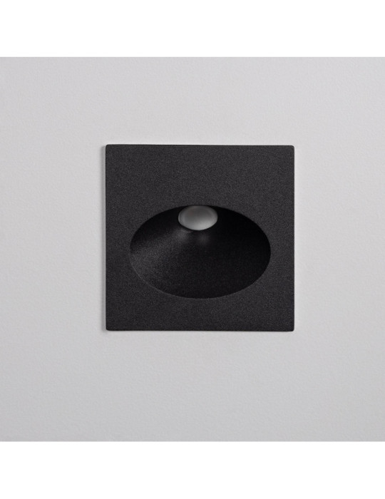 Balise Extérieure Murale LED Encastrable 3W Coney Noire