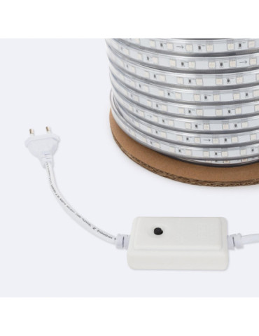 Bobine de Ruban LED RGB 220V AC SMD5050 Silicone FLEX 50m 60 LED/m IP67 Largeur 12mm Coupe tous les 100 cm