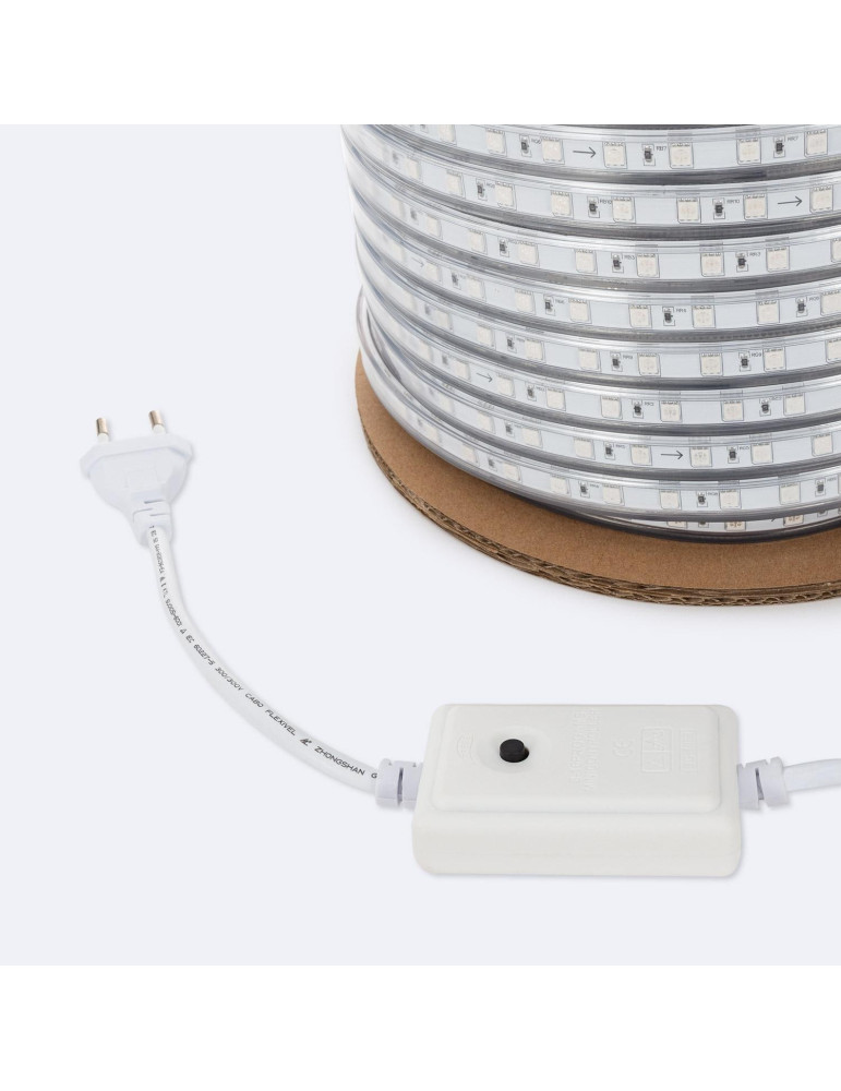 Bobine de Ruban LED RGB 220V AC SMD5050 Silicone FLEX 50m 60 LED/m IP67 Largeur 12mm Coupe tous les 100 cm Bobine de Ruban LED RGB 220V AC SMD5050 Silicone FLEX 50m 60 LED/m IP67 Largeur 12mm Coupe tous les 100 cm