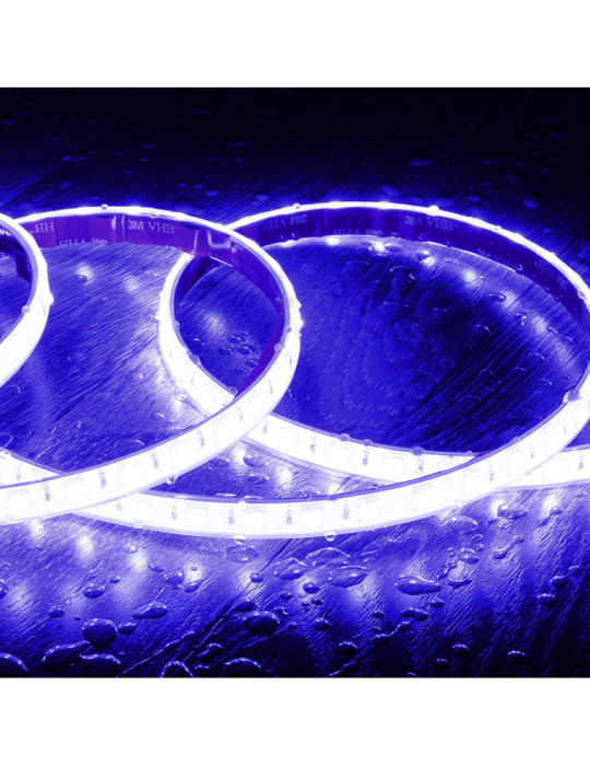 Bobine de Ruban LED RGB 220V AC SMD5050 Silicone FLEX 50m 60 LED/m IP67 Largeur 12mm Coupe tous les 100 cm