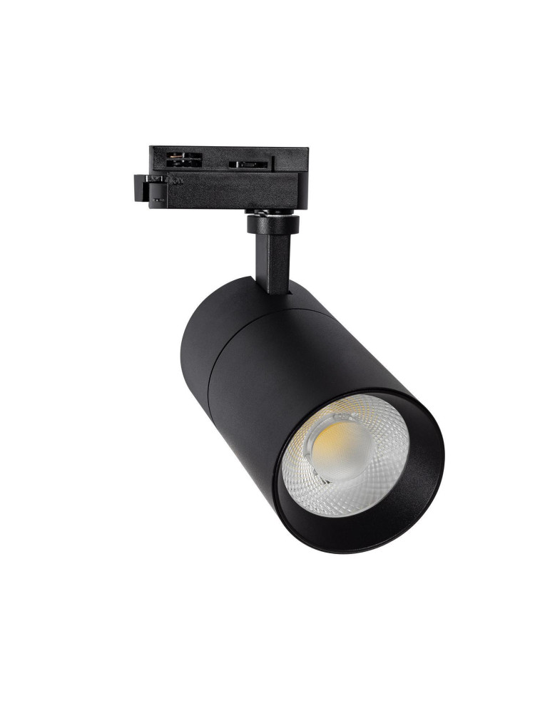 Spot LED sur Rail Monophasé 20W Mallet Dimmable Noir