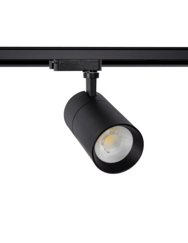 Spot LED sur Rail Monophasé 20W Mallet Dimmable Noir