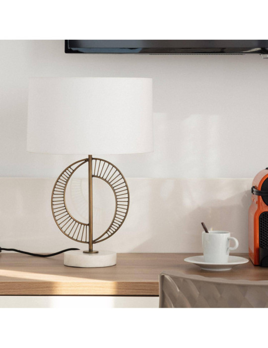 Lampe à Poser Métal et Marbre Castle