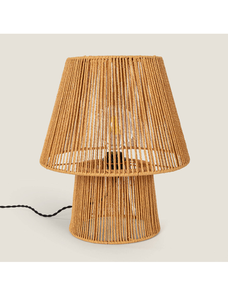 Lampe à Poser Papier Tressé Kalla Gardenia