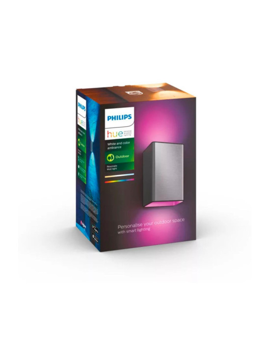 Applique Murale LED Extérieure White Color Resonate Inox 2x8W PHILIPS Hue