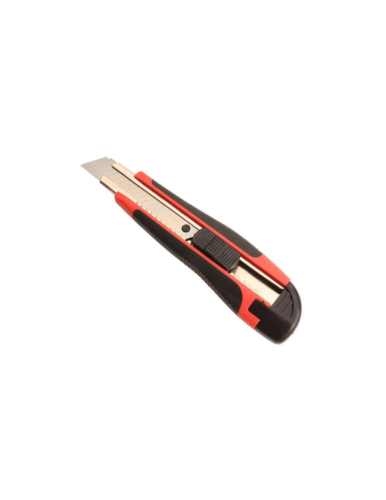 Cutter 18mm Ergonomique Rouge et Noir
