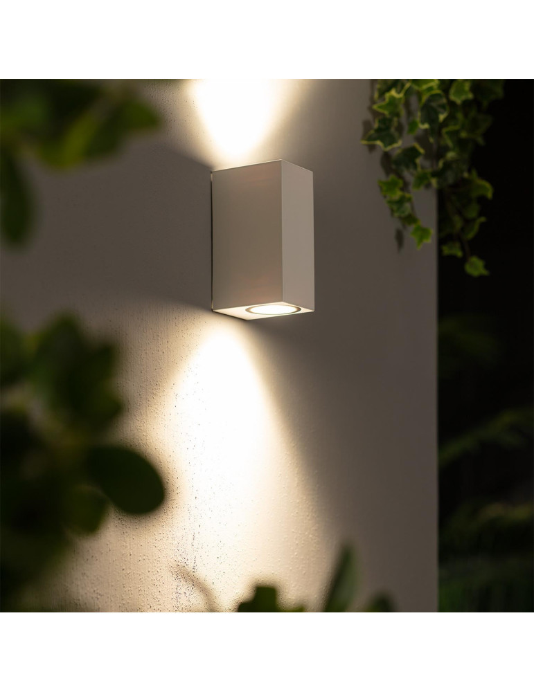 Applique Murale Extérieure Miseno Éclairage Double Face Blanche