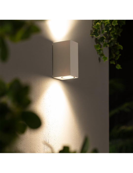 Applique Murale Extérieure Miseno Éclairage Double Face Blanche