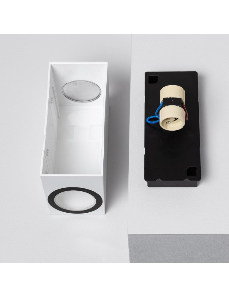 Applique Murale Extérieure Miseno Éclairage Double Face Blanche