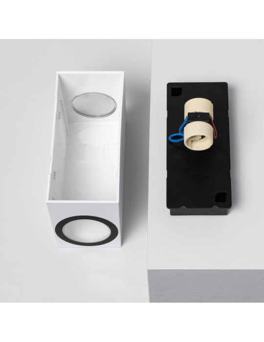 Applique Murale Extérieure Miseno Éclairage Double Face Blanche