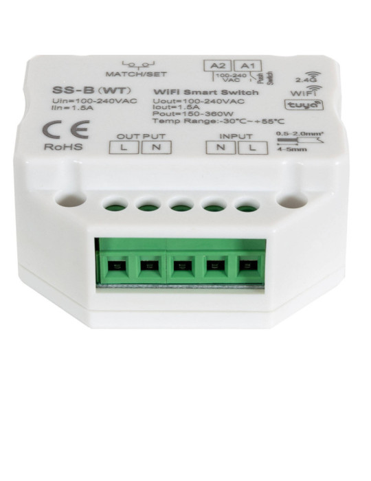 Module Interrupteur LED WiFi RF Compatible Bouton-Poussoir