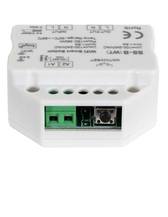 Module Interrupteur LED WiFi RF Compatible Bouton-Poussoir