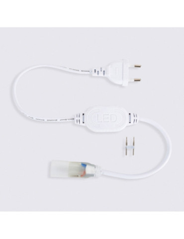 Câble Rectificateur pour Gaine Néon LED Flexible 7.5W/m 220V AC 100 LED/m Semi-circulaire 180° Monochrome IP67