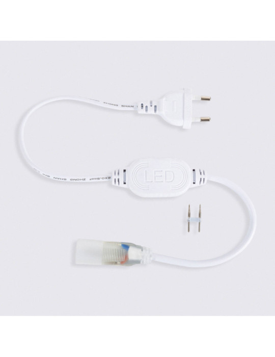 Câble Rectificateur pour Gaine Néon LED Flexible 7.5W/m 220V AC 100 LED/m Semi-circulaire 180° Monochrome IP67