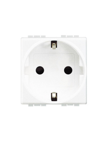 Prise 2P+T 2 Modules Branchement à Vis BTicino Living Light N4141