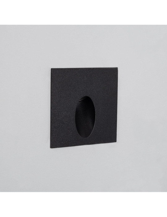 Balise Extérieure Murale LED Encastrable 3W Carrée Ellis Noire