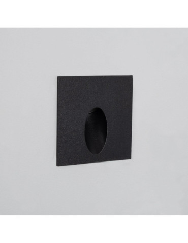 Balise Extérieure Murale LED Encastrable 3W Carrée Ellis Noire