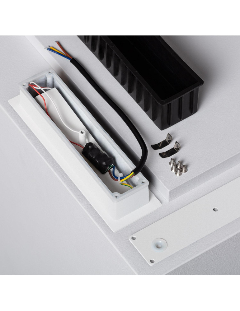 Balise LED Extérieure 3W Encastrable au Mur Rectangulaire Linéaire Wabi Blanche