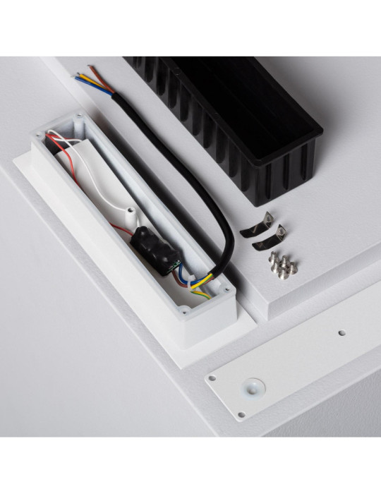 Balise LED Extérieure 3W Encastrable au Mur Rectangulaire Linéaire Wabi Blanche