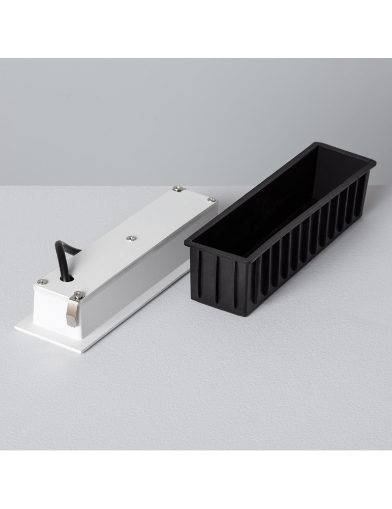 Balise LED Extérieure 3W Encastrable au Mur Rectangulaire Linéaire Wabi Blanche