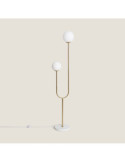 Lampadaire Métal et Verre Moonlight Brass 2 Spots