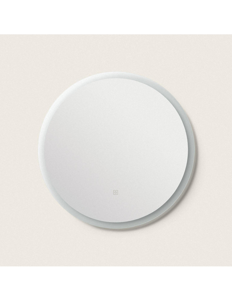 Miroir Salle de Bain avec Éclairage LED Anti-buée Shala Ø60 cm