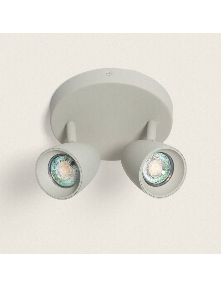 Plafonnier Rond Orientable Aluminium 2 Spots Adrien Plafonnier Rond Orientable Aluminium 2 Spots Adrien