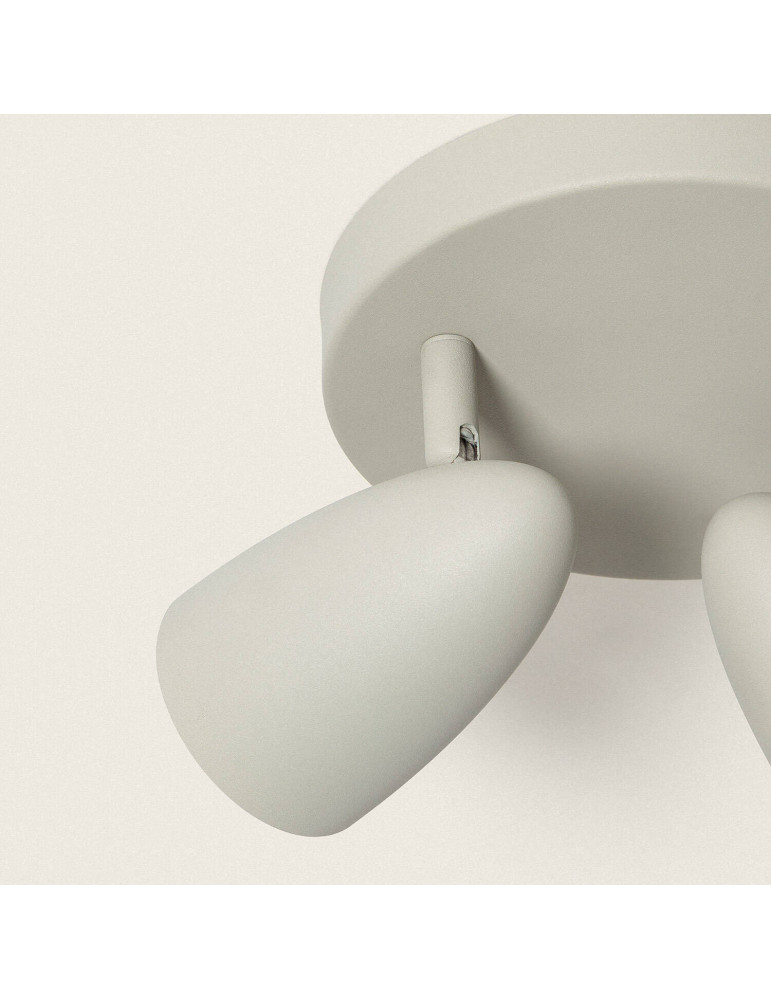 Plafonnier Rond Orientable Aluminium 2 Spots Adrien