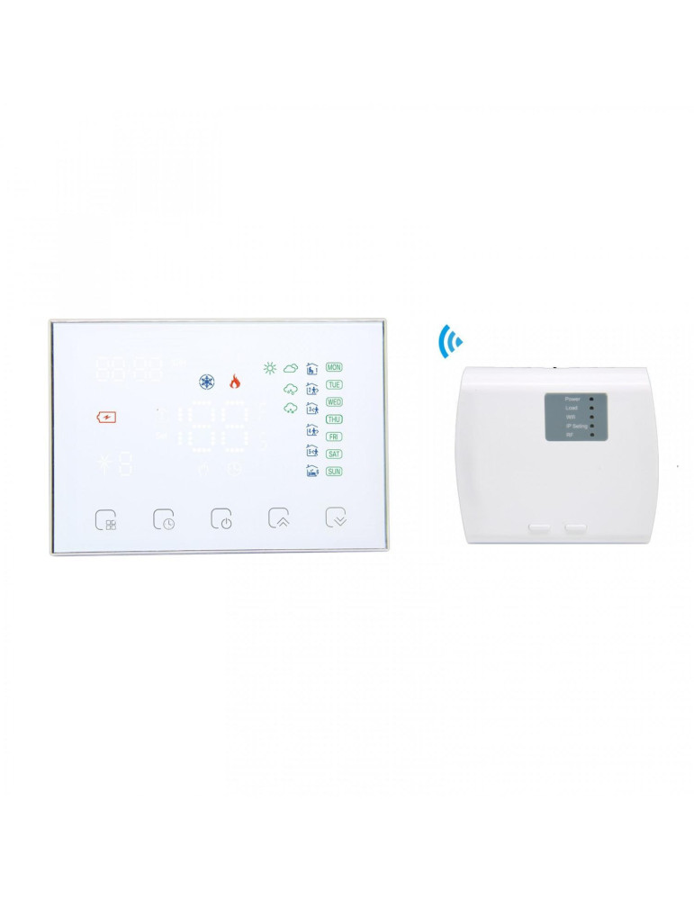 Thermostat WiFi Programmable Blanc Sans Fil pour Chauffage Thermostat WiFi Programmable Blanc Sans Fil pour Chauffage