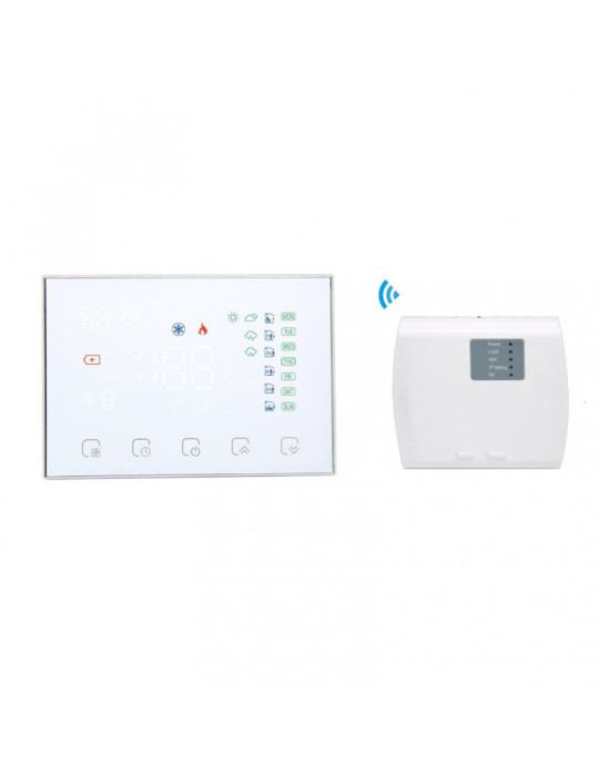 Thermostat WiFi Programmable Blanc Sans Fil pour Chauffage Thermostat WiFi Programmable Blanc Sans Fil pour Chauffage