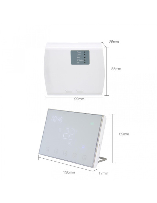 Thermostat WiFi Programmable Blanc Sans Fil pour Chauffage