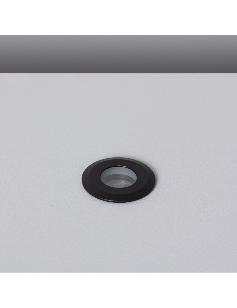 Spot Extérieur LED Encastrable au sol 12V DC Noir Tiziano