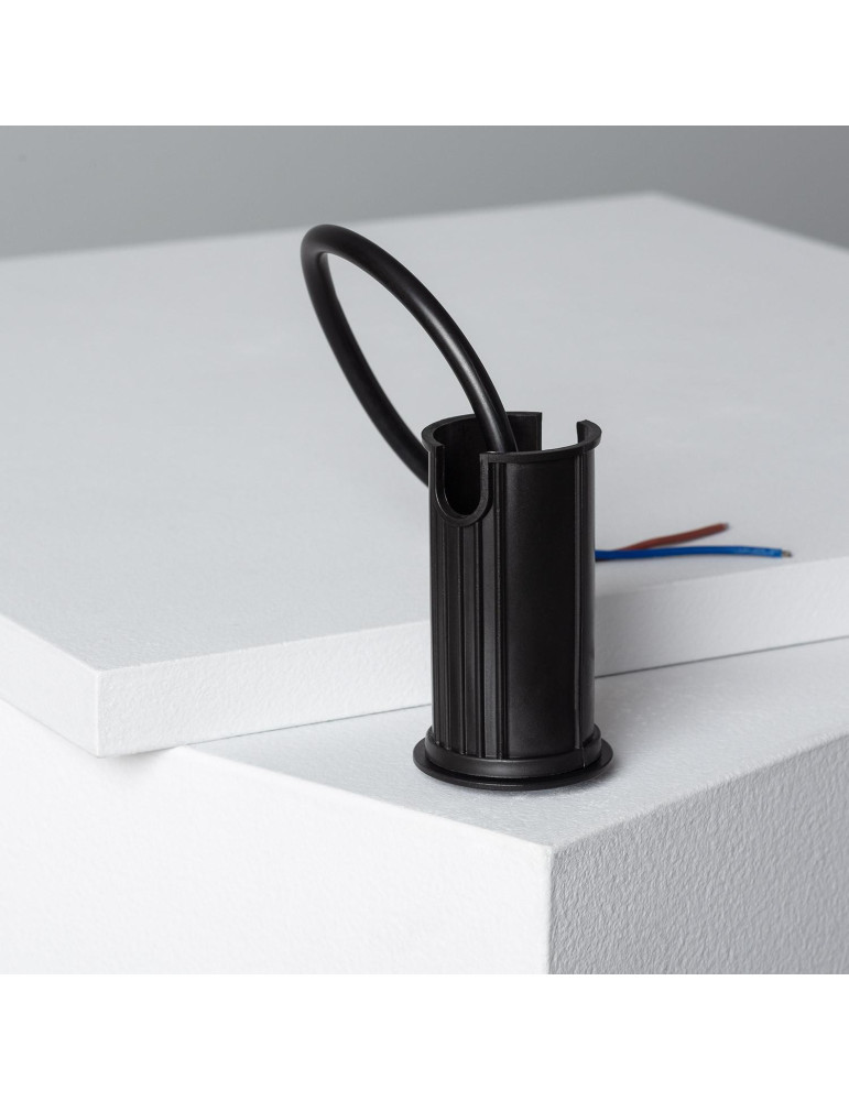 Spot Extérieur LED Encastrable au sol 12V DC Noir Tiziano