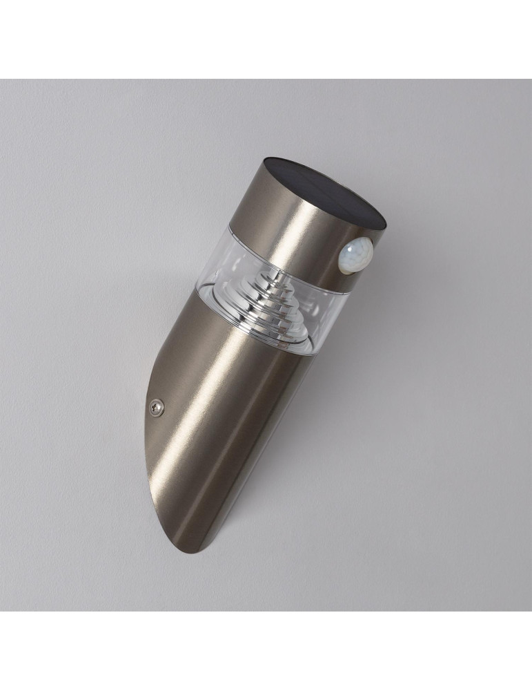 Applique Murale LED Extérieure Solaire Inti Inox avec Détecteur de Présence PIR