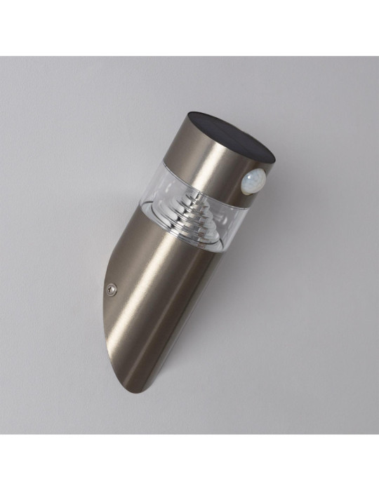 Applique Murale LED Extérieure Solaire Inti Inox avec Détecteur de Présence PIR