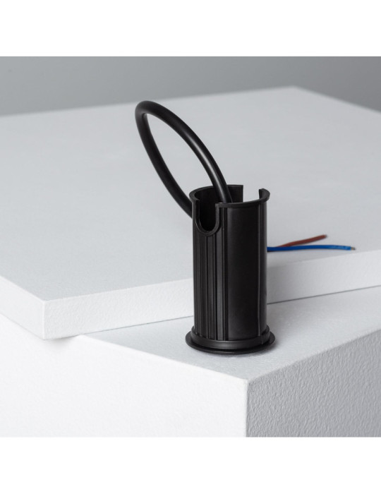 Spot Extérieur LED Encastrable au sol 12V DC Noir Tiziano