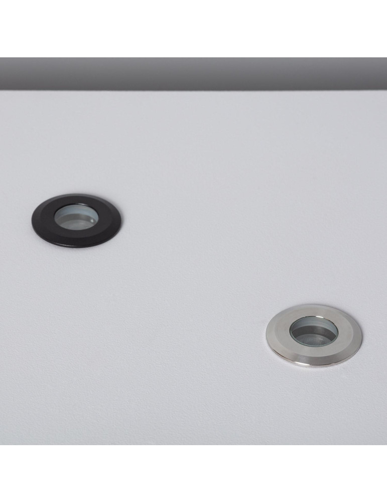 Spot Extérieur LED Encastrable au sol 12V DC Noir Tiziano