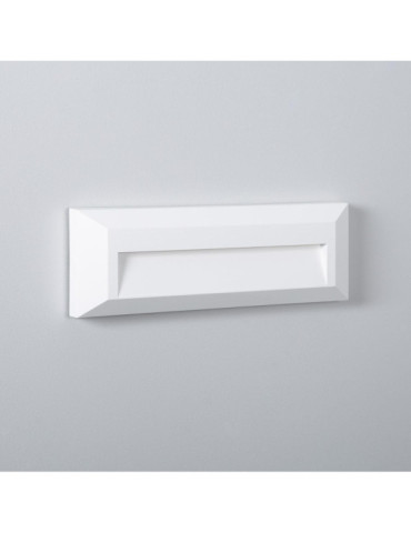 Balise LED Extérieure 2W En Saillie au Mur Rectangulaire Élide Blanche