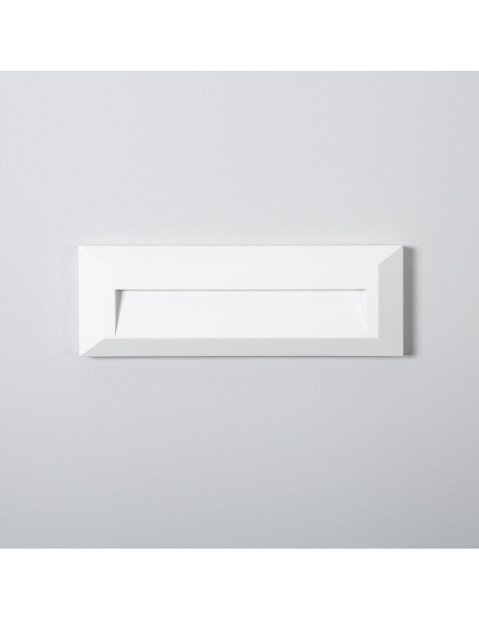 Balise LED Extérieure 2W En Saillie au Mur Rectangulaire Élide Blanche