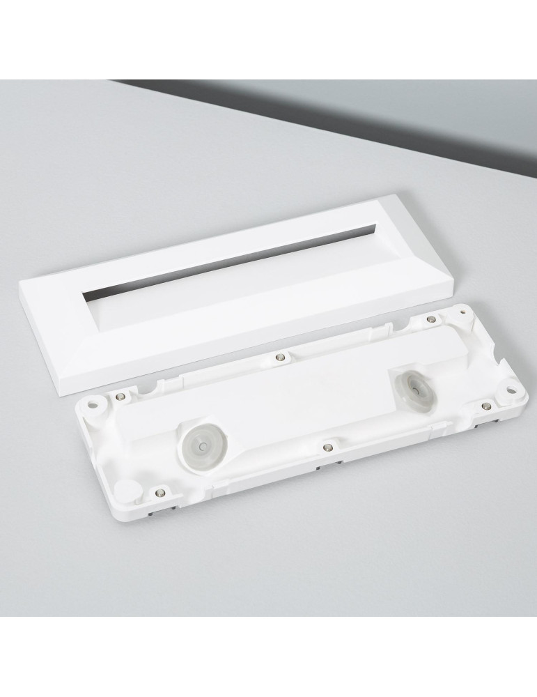 Balise LED Extérieure 2W En Saillie au Mur Rectangulaire Élide Blanche