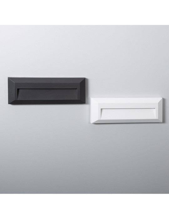 Balise LED Extérieure 2W En Saillie au Mur Rectangulaire Élide Blanche