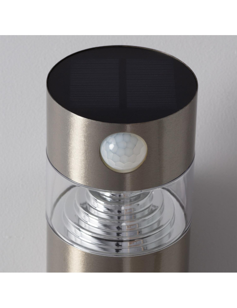 Applique Murale LED Extérieure Solaire Inti Inox avec Détecteur de Présence PIR