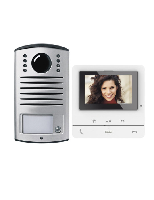 Kit Visiophone 1 Logement 2 Fils avec Panneau LINEA 2000 et Moniteur Mains Libres CLASSE 100 Basic TEGUI 379011 Kit Visiophone 1 Logement 2 Fils avec Panneau LINEA 2000 et Moniteur Mains Libres CLASSE 100 Basic TEGUI 379011