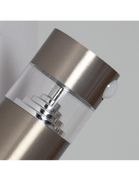 Applique Murale LED Extérieure Solaire Inti Inox avec Détecteur de Présence PIR