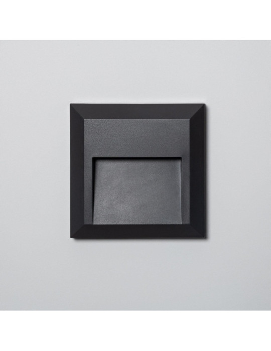 Balise LED Extérieure En Saillie au Mur Carrée Byron Noire