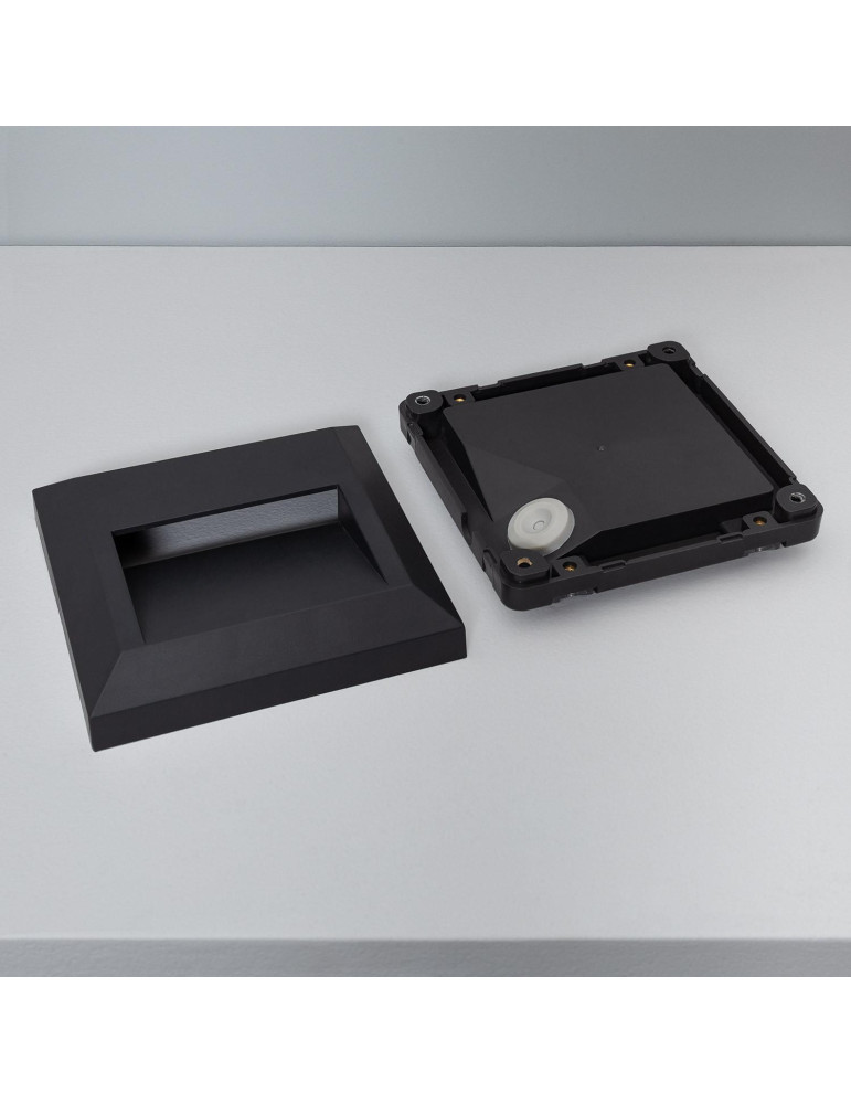 Balise LED Extérieure En Saillie au Mur Carrée Byron Noire