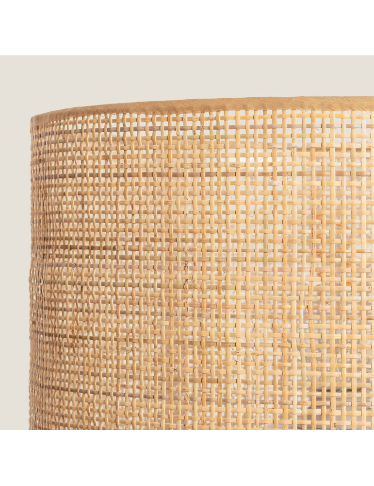 Lampadaire Rotin et Métal Baracoa