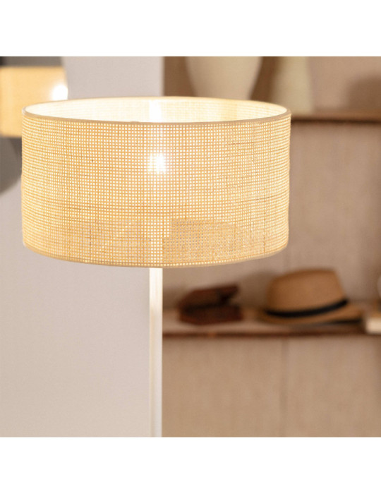 Lampadaire Rotin et Métal Baracoa