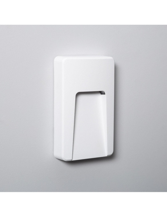 Balise LED Extérieure 3W En Saillie au Mur Rectangulaire Joy Blanche