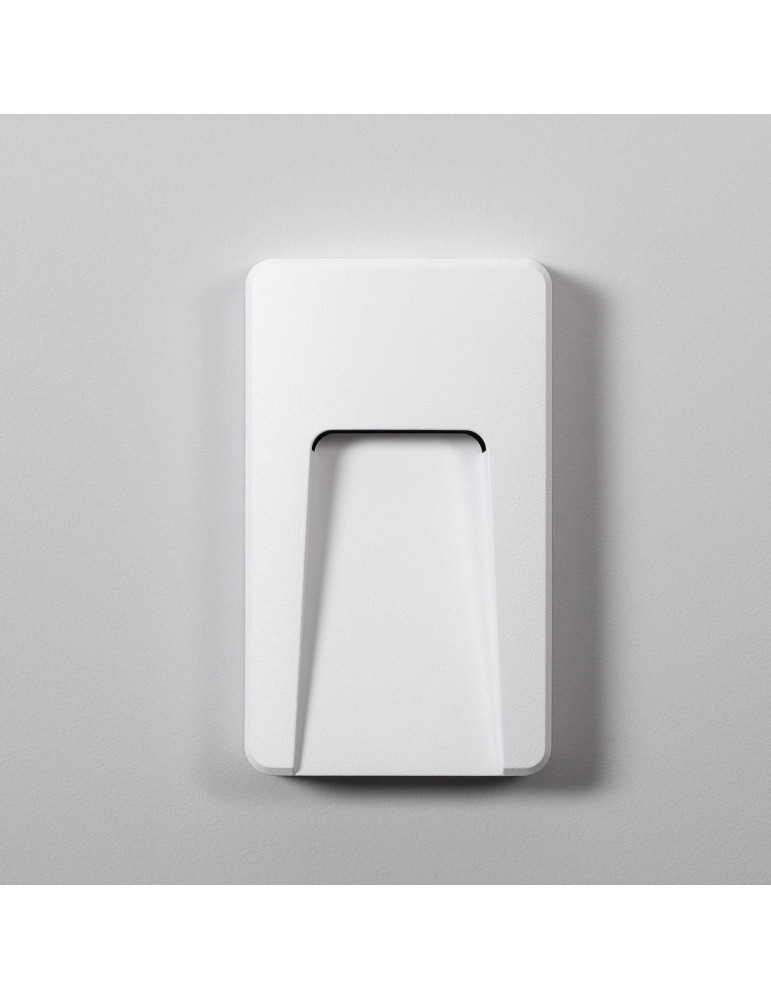 Balise LED Extérieure 3W En Saillie au Mur Rectangulaire Joy Blanche